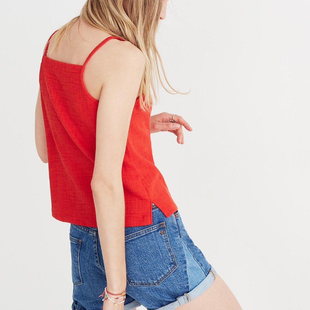 [NWT] Madewell Apron Top in Bright Red - Picture 4 of 8